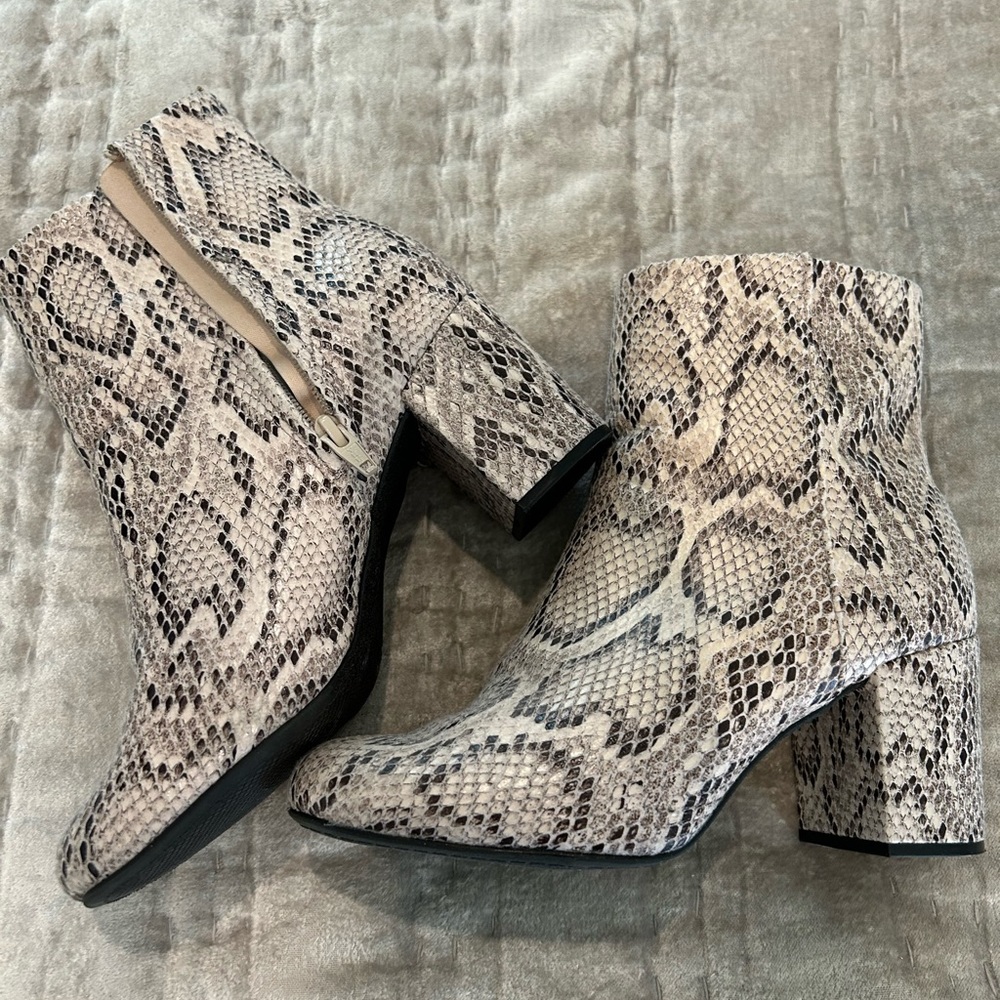 Snakeskin Booties - Picture 2 of 3